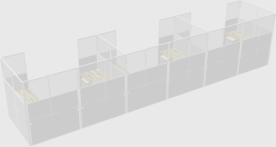 U-shaped cubicle
