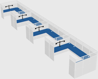 U-shaped cubicle
