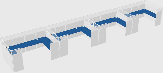 U-shaped cubicle