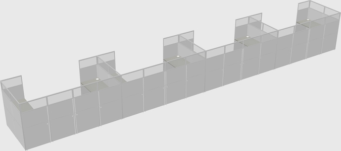 U-shaped cubicle