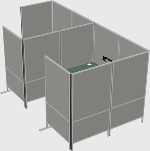 Flexible panel system with privacy