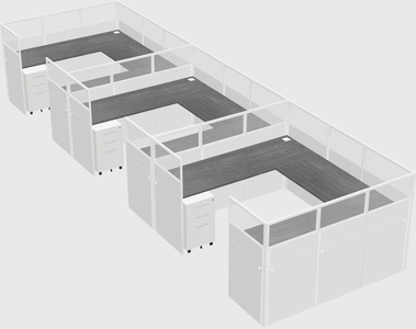 Cabine en u