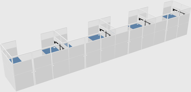 U-shaped cubicle