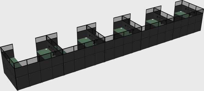 U-shaped cubicle