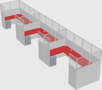 U-shaped cubicle