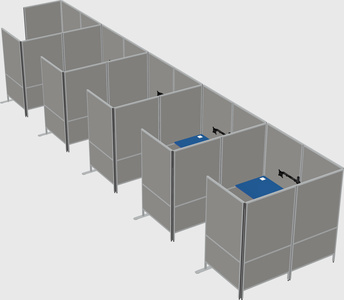 Flexible panel system with privacy