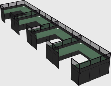 U-shaped cubicle