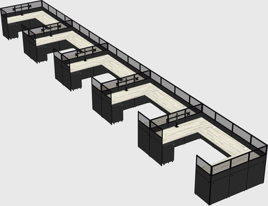 U-shaped cubicle