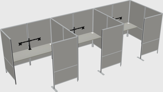 Flexible panel system with privacy