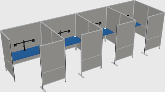Flexible panel system with privacy
