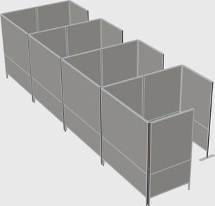 Flexible panel system with privacy