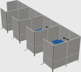 Flexible panel system with privacy