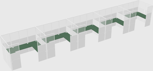 U-shaped cubicle