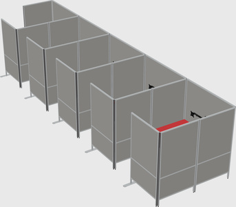 Flexible panel system with privacy