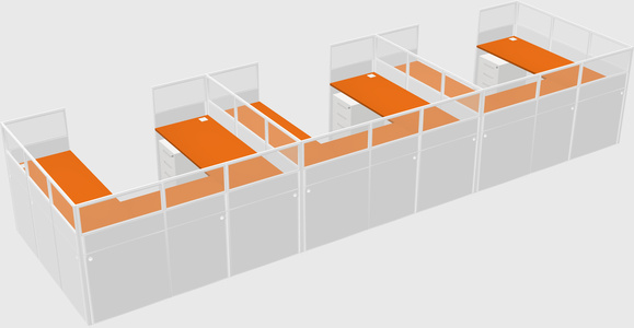 U-shaped cubicle