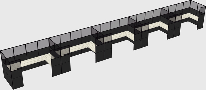 U-shaped cubicle
