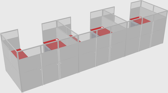 U-shaped cubicle