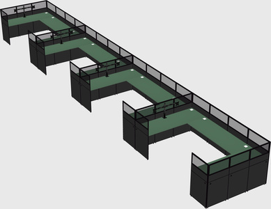 U-shaped cubicle