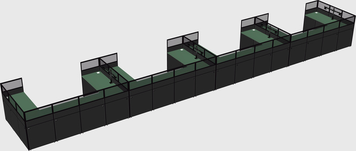 U-shaped cubicle