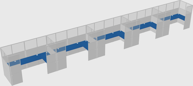 U-shaped cubicle