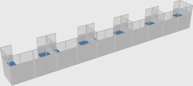 U-shaped cubicle