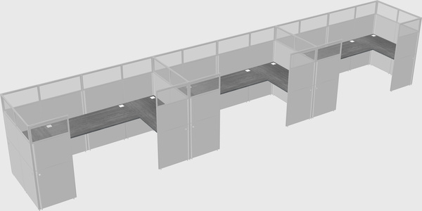 U-shaped cubicle