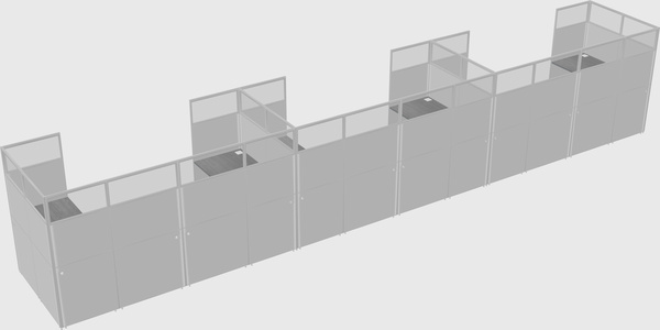 U-shaped cubicle