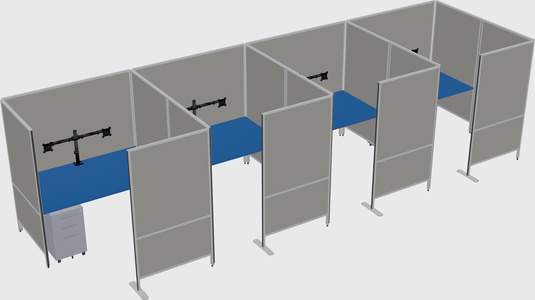 Flexible panel system with privacy