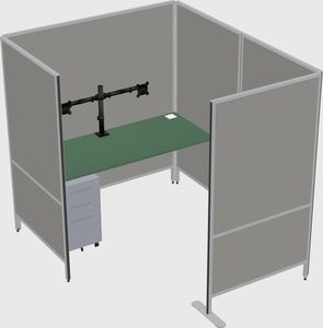 Flexible panel system with privacy