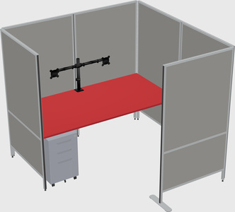 Flexible panel system with privacy