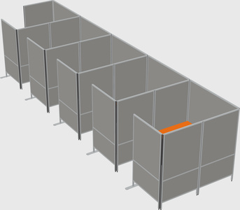 Flexible panel system with privacy