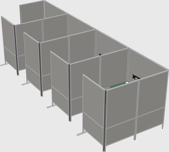 Flexible panel system with privacy