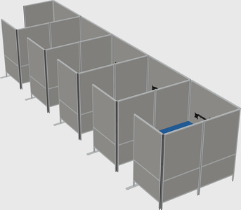 Flexible panel system with privacy