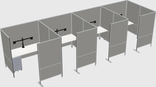 Flexible panel system with privacy