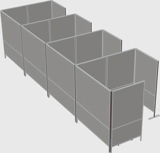 Flexible panel system with privacy