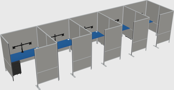 Flexible panel system with privacy