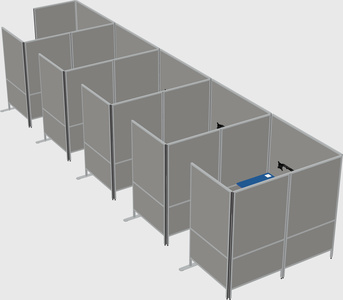 Flexible panel system with privacy