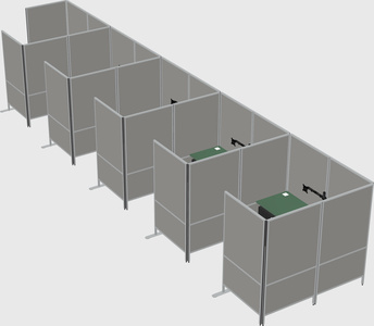 Flexible panel system with privacy