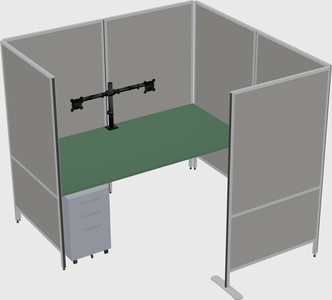 Flexible panel system with privacy
