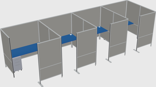 Flexible panel system with privacy
