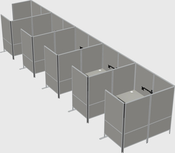 Flexible panel system with privacy