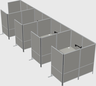 Flexible panel system with privacy