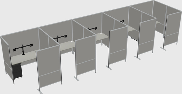 Flexible panel system with privacy