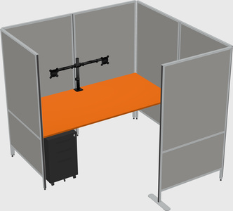 Flexible panel system with privacy