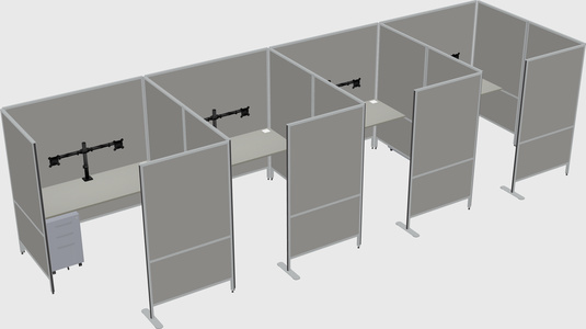 Flexible panel system with privacy
