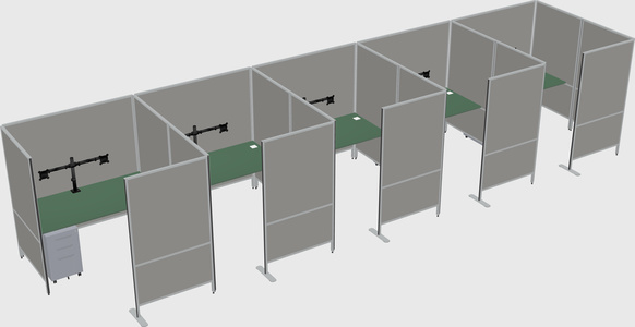Flexible panel system with privacy