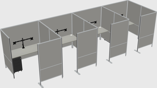 Flexible panel system with privacy