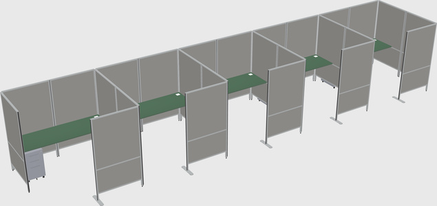 Flexible panel system with privacy