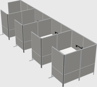 Flexible panel system with privacy