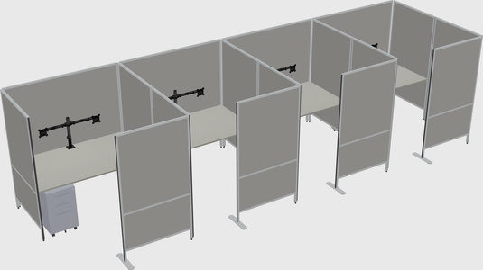 Flexible panel system with privacy